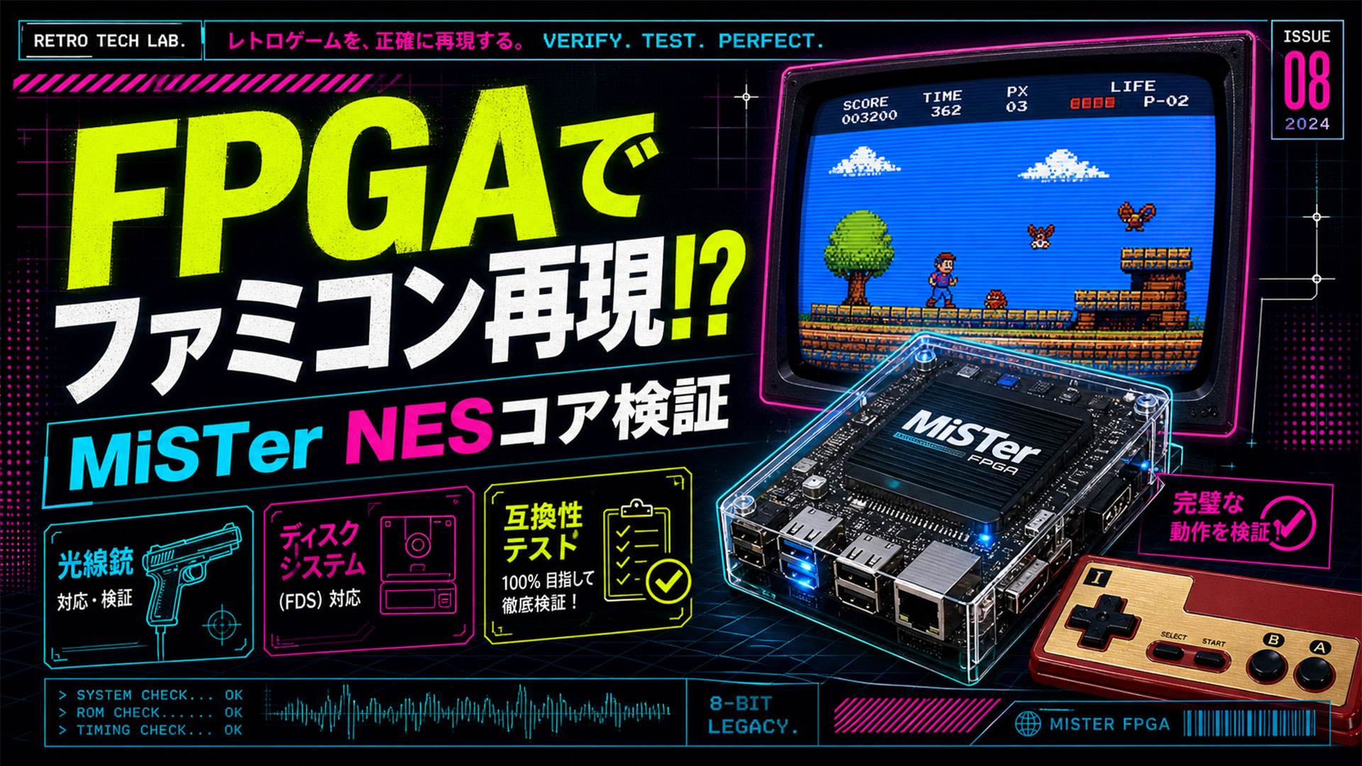 MiSTer FPGAでファミコンはどこまで動く？光線銃・FDSまで検証