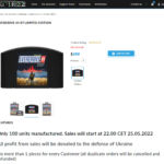 ウクライナへの寄付を目的とした限定100本の『EverDrive-64 X7』が中央ヨーロッパ時間（CET）の2022年5月25日22時より販売開始