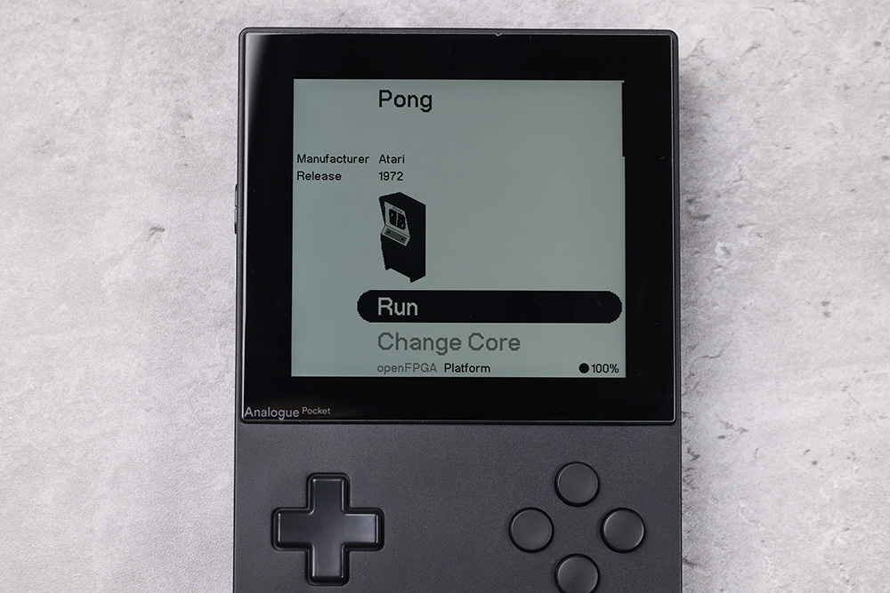 Analogue Pocket（アナログポケット）のopenFPGA用ATARI『PONG』コアがリリース