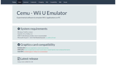 WiiUエミュレーター『Cemu v2.0-2 (Experimental)』がリリース。Linux固有の修正やドキュメントなどを改善
