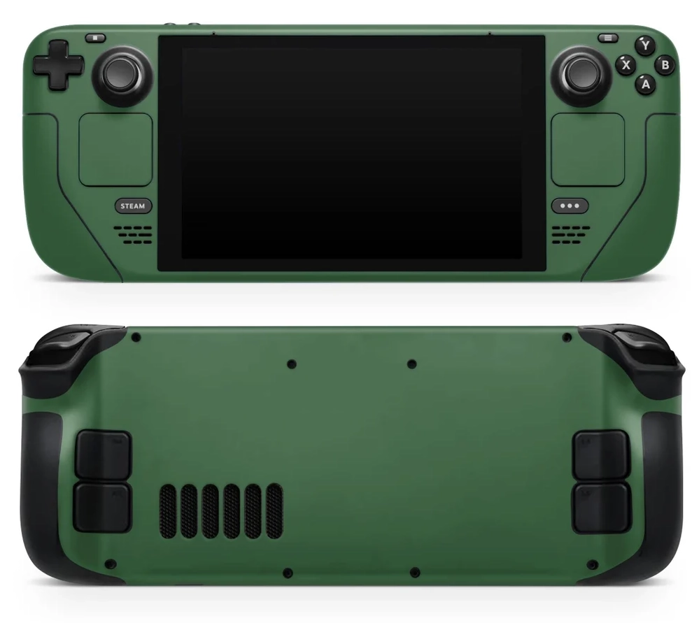 Solid Hunter Green // Full Body Skin Decal Wrap Kit for the Steam Deck Console Gaming Device