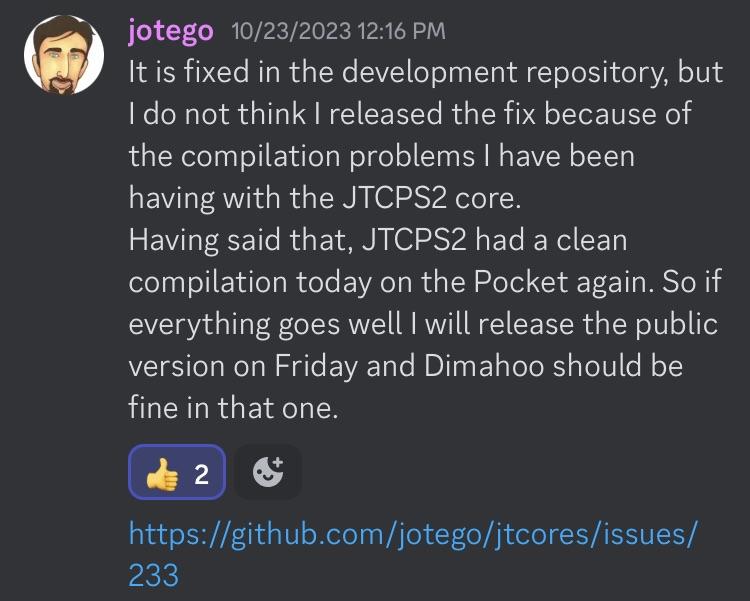 JotegoのAnalogue Pocket用CPS2コアはパブリック（無料）で公開に。CPS1.5とバブルボブルコアはベータに。CPS2コアは明日公開予定
