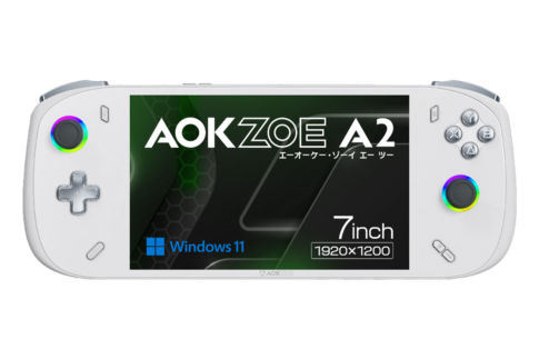 天空、7インチポータブルゲーミングPC『AOKZOE A2 国内正規版』を発売。価格は8万9800円より