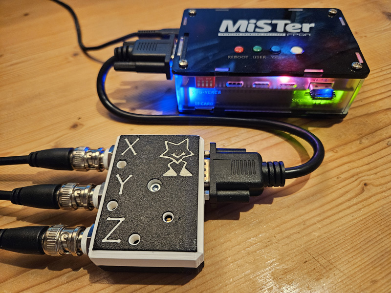 MiSTer FPGAの光速船（Vectrex）コアがオシロスコープで表示可能に
