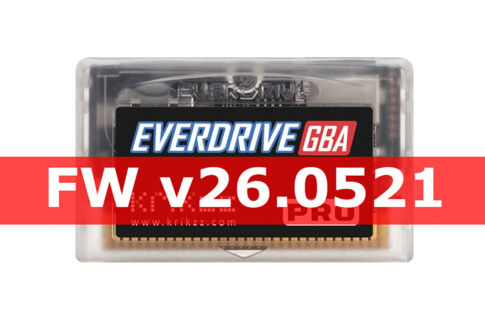 EverDrive GBA PROのファームウェアv26.0521が公開！ EEPROMセーブデータの修正やROMデータベースがアップデート