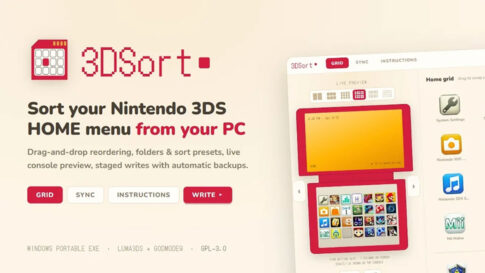3DSのHOMEメニューをPCでドラッグ＆ドロップ整理！ 無料ツール『3DSort』が登場