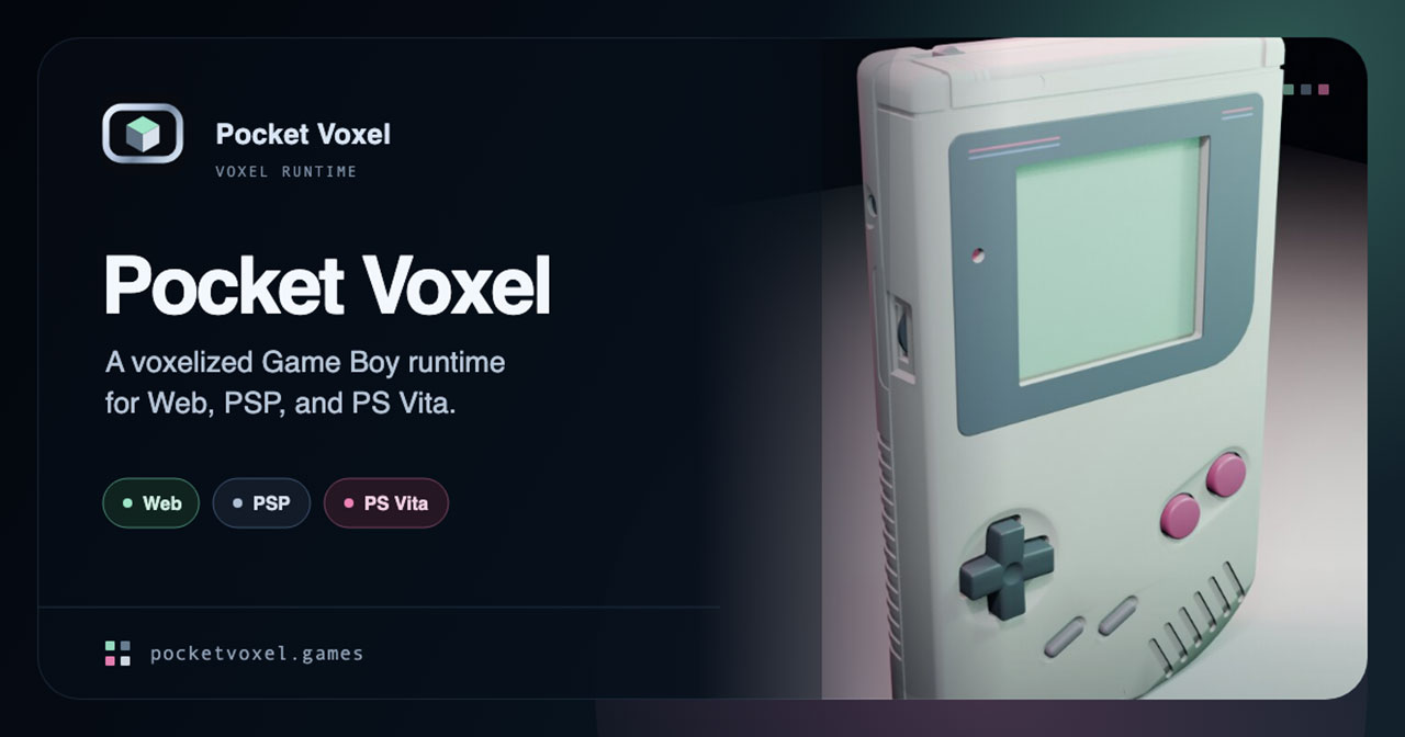 初代『ポケモン』を3D化する『Pocket Voxel』がブラウザ対応！ PSP／PS Vita版もWeb上で生成可能に