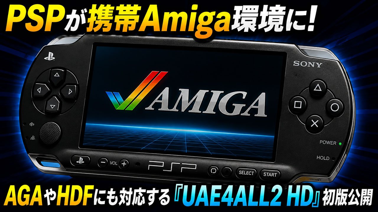 PS Vitaが携帯Amiga環境に!AGAやHDFに対応する「UAE4ALL2 HD」初版が公開