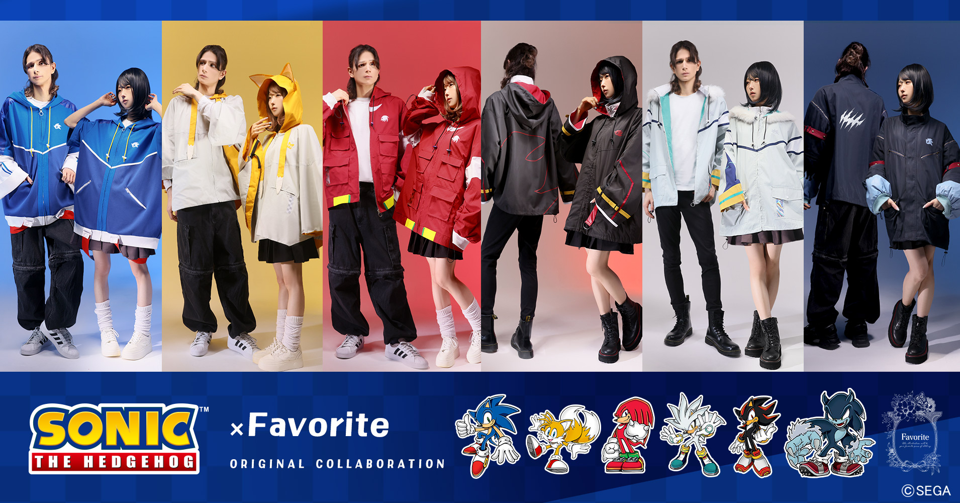 ソニック、テイルス、ウェアホッグまで服になる!『ソニック』×Favoriteの6種アパレルが予約開始