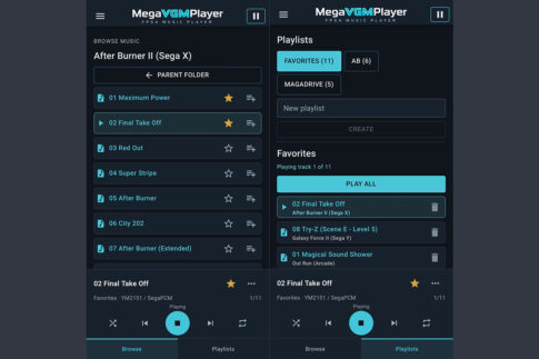 MiSTer FPGAをVGM音楽プレーヤー化する「MegaVGMPlayer v2.1」公開！通常版MiSTer Remoteとの併用が可能に