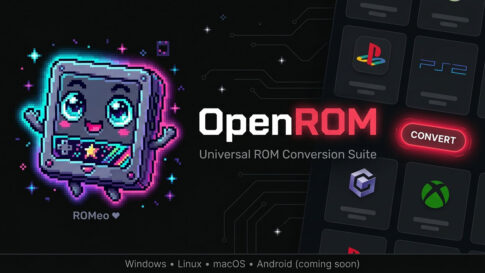 ROM変換を1本に集約？『OpenROM v3.6.1』公開。PSP ISO→CSO、PS1/DC→CHD、GC/Wii→RVZなどに対応