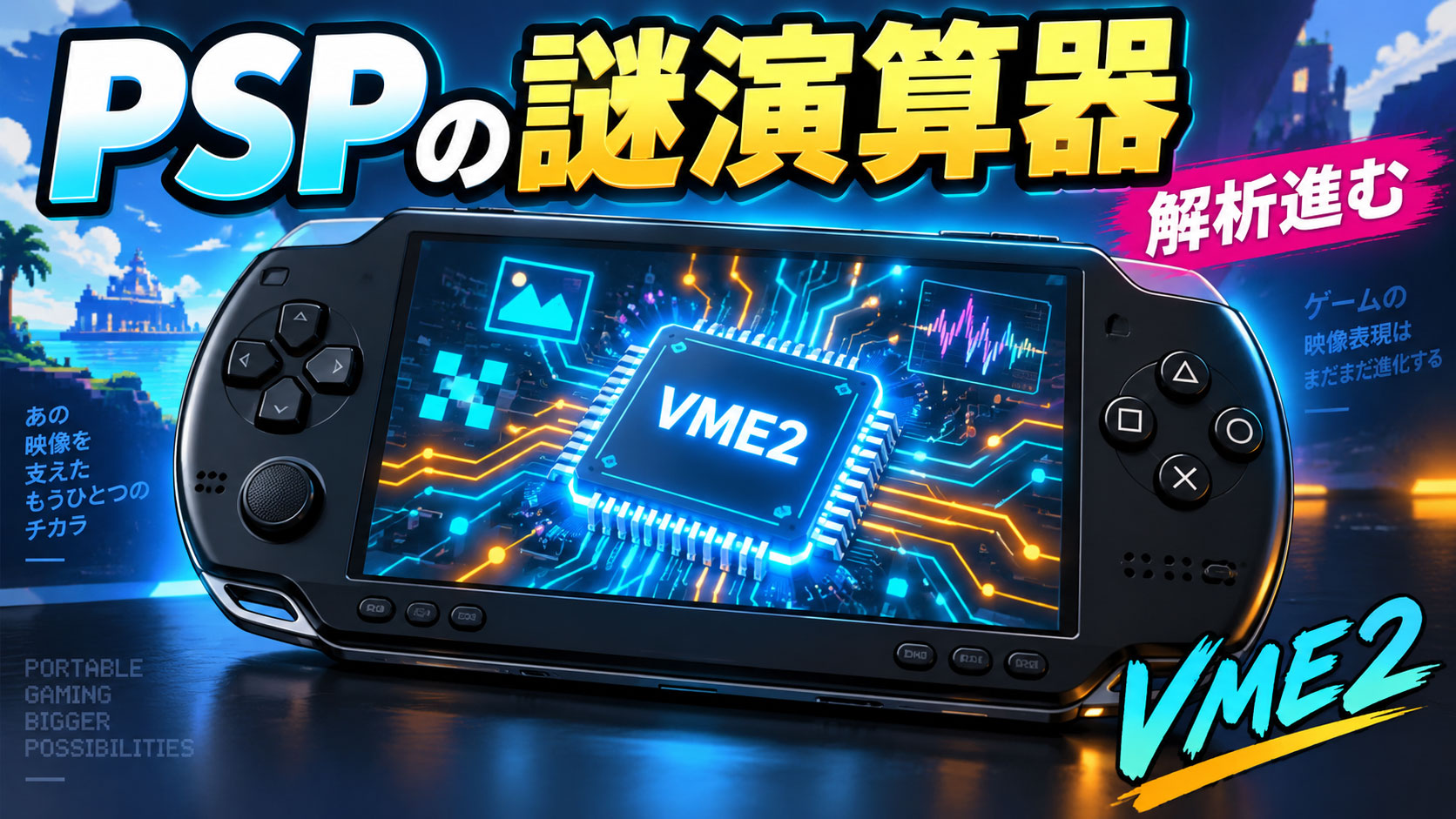 PSPの謎演算器「VME2」解析成果を開発者が公開！画像処理やFFT、N64移植などで活用進む