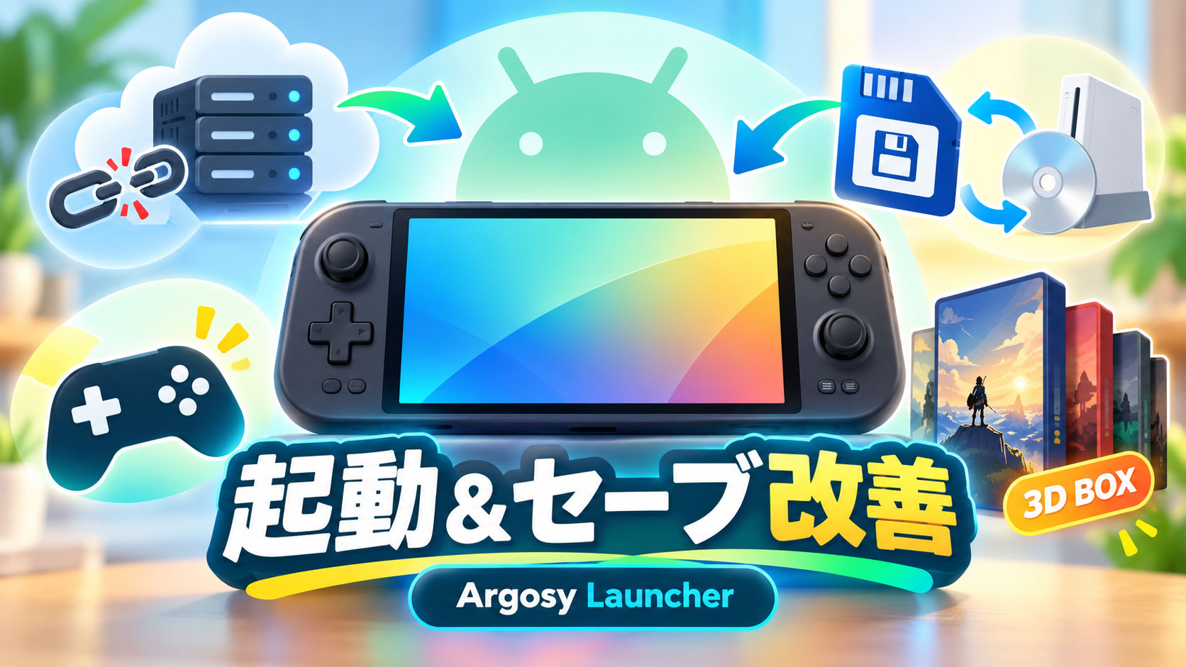 Android向け「Argosy Launcher 2.20.1」公開。RomM接続不良時の起動やWiiセーブ同期を改善、3Dボックス表示にも対応