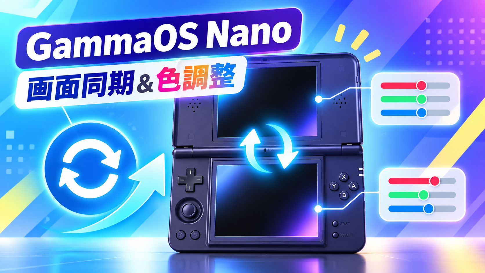 RG DSの上下画面を60Hzで同期。「GammaOS Nano 1.4.4」がDS／DS Plus向けに先行公開