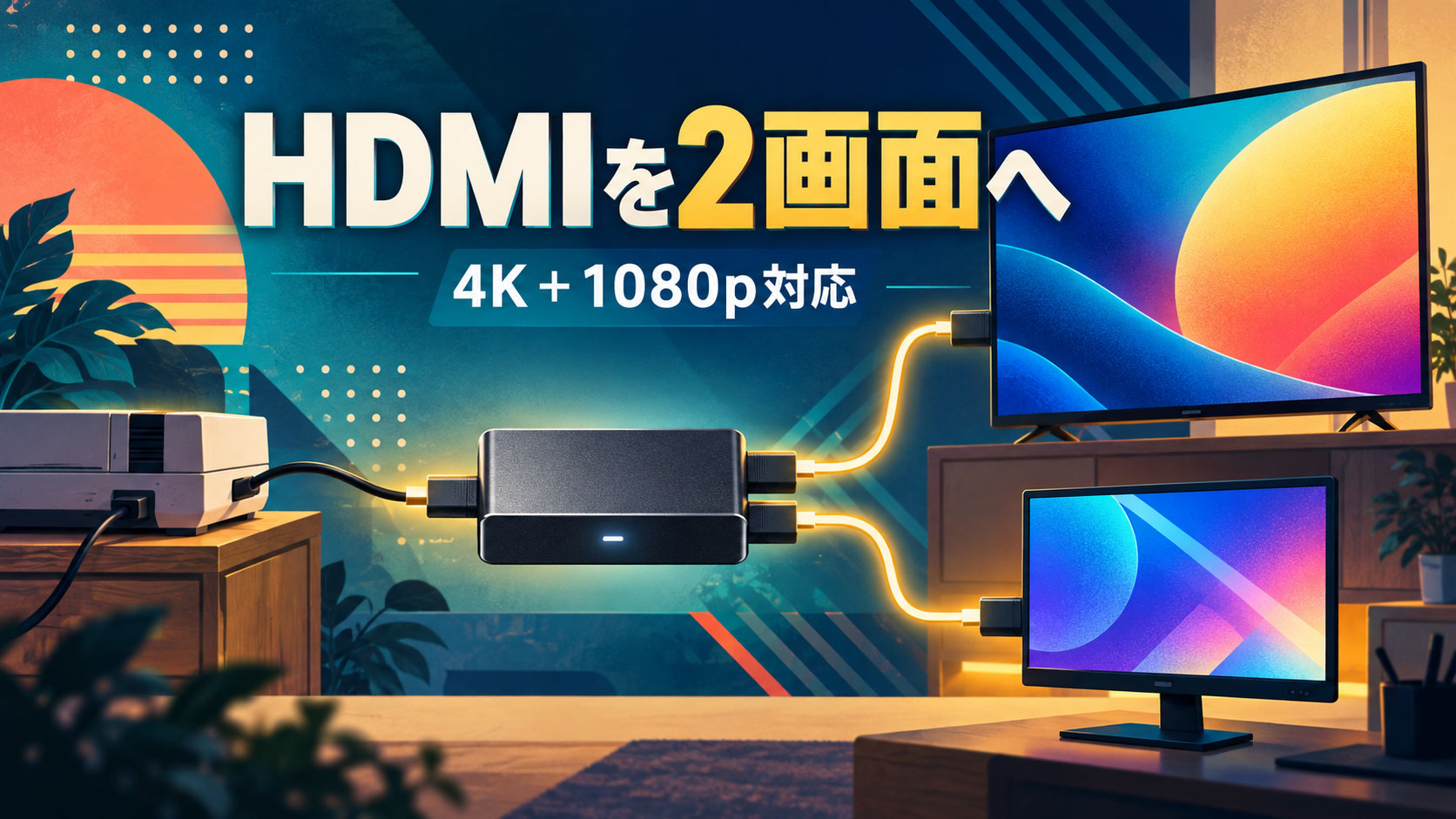 PS3やMiSTer FPGAの映像を2画面へ！ 8K／4K対応HDMI分配器をRetroRGBが実機検証、特殊な映像信号には注意も