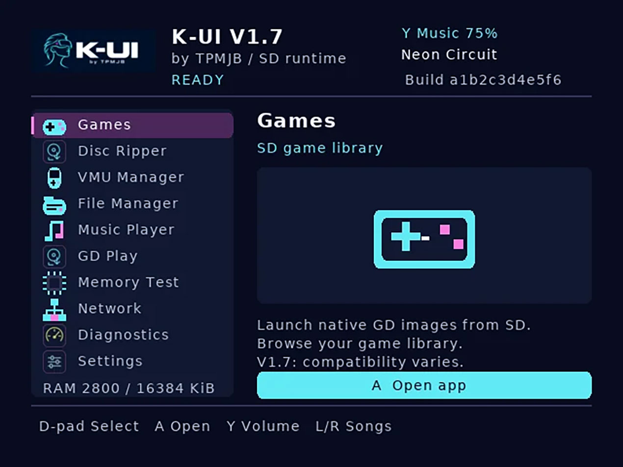 ドリームキャスト用「K-UI 1.7」がDreamShellから独立。Windows CEゲームのSD起動にも実験対応