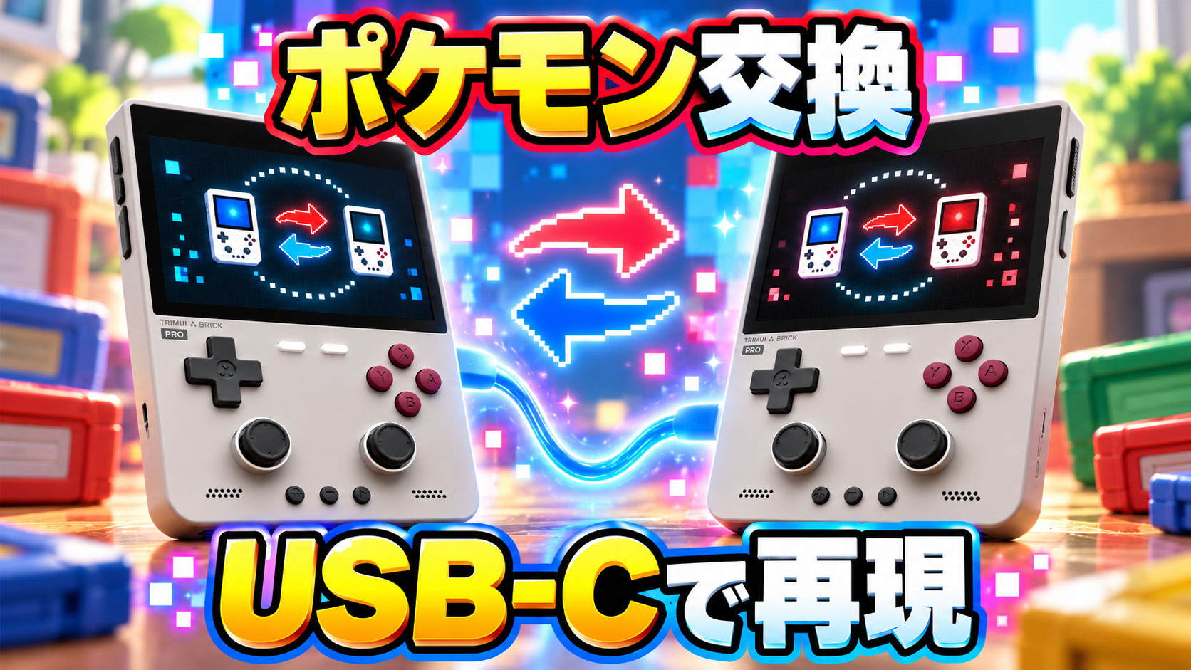 GBAの『ポケモン』交換をUSB-Cで再現！TrimUI向け「NX Redux 2.1」が有線リンク通信に対応