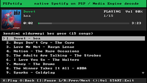 PSP本体でSpotifyが再生可能に！非公式アプリ「PSPotify ME」の初公開版が登場
