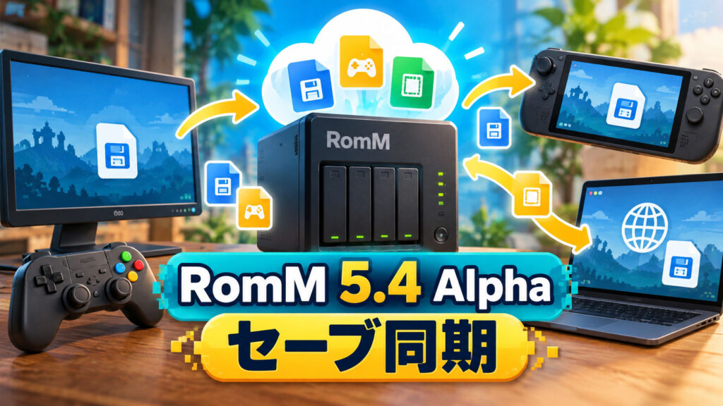RetroArchのセーブを自分のサーバーへ同期。RomM 5.4 AlphaがCloud Syncに対応