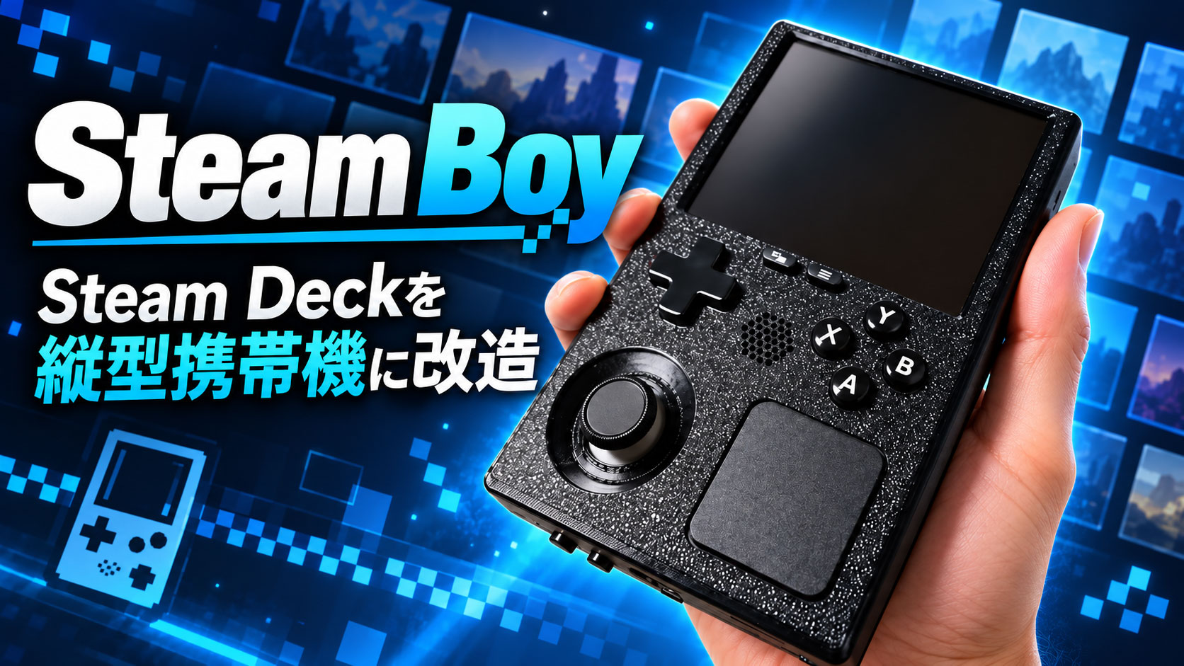ゲームボーイ風なのに中身はSteam Deck！縦型携帯機「SteamBoy」がついに動作、最新PCゲームのプレイ映像も公開