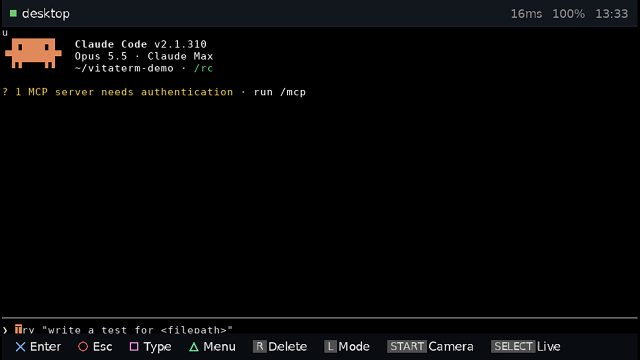 PS VitaでAI開発ツール『Claude Code』を遠隔操作！ 非公式アプリ『vitaterm』v0.2.0公開